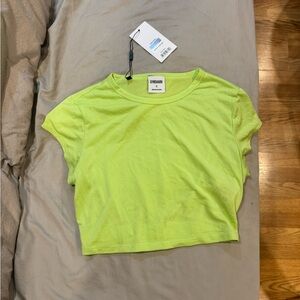 Lime Green Cropped T-Shirt